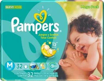 Pampers juegos y sueños M x 32 unidades
