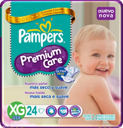 Pampers Premium Care Xg X 24 Unidades