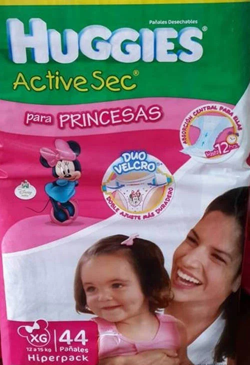 Huggies para princesas XG x 44 unidades