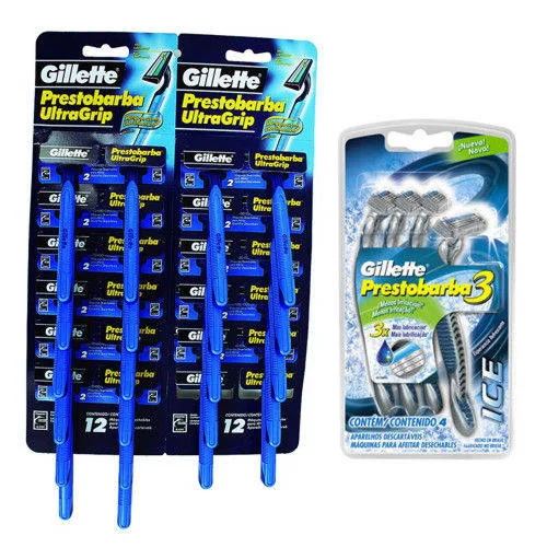 Gillette combo x 24 u presto ultragrip + 4 u de 3 filos