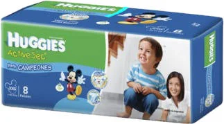 Huggies para campeones XXG x 8 u