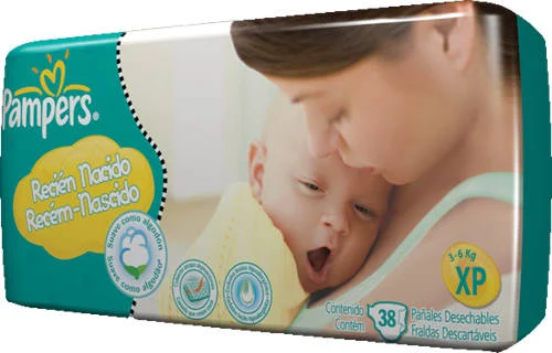 Pampers recién nacido XP x 38 u